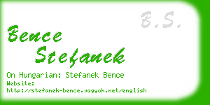 bence stefanek business card